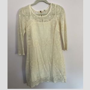AG Creme Lace Mini Dress